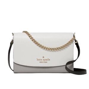 NWT Kate Spade Cream and Gray Crossbody Bag